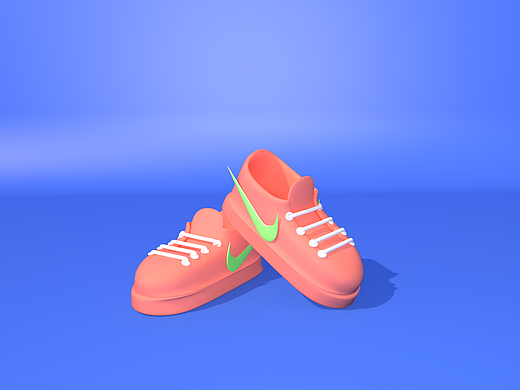 C4D可爱鞋子