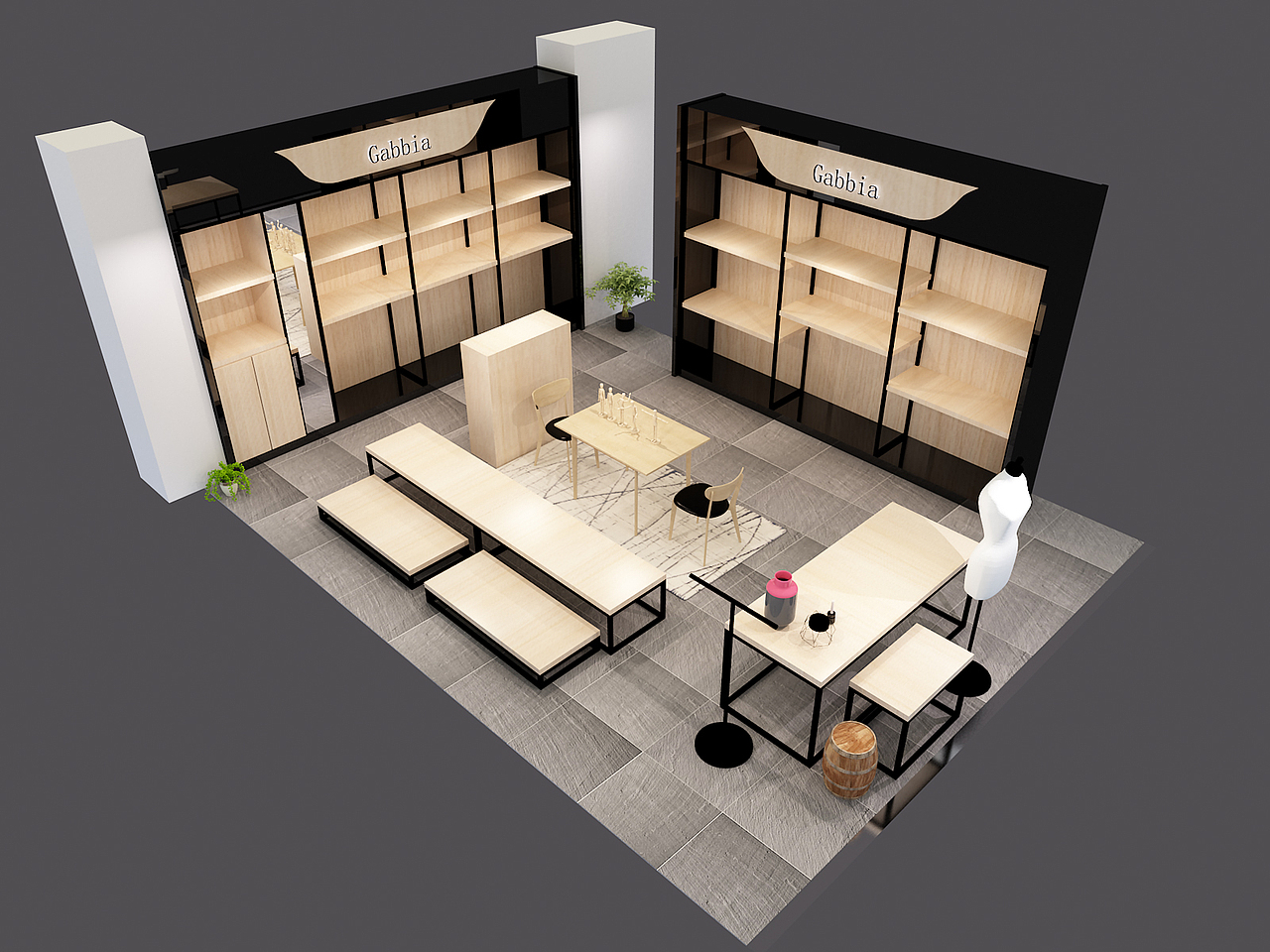 著名品牌gabbia箱包专柜|空间|家装设计|鸣蝉泣夏_原创作品-站酷zcool