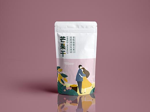 芒果干插画包装