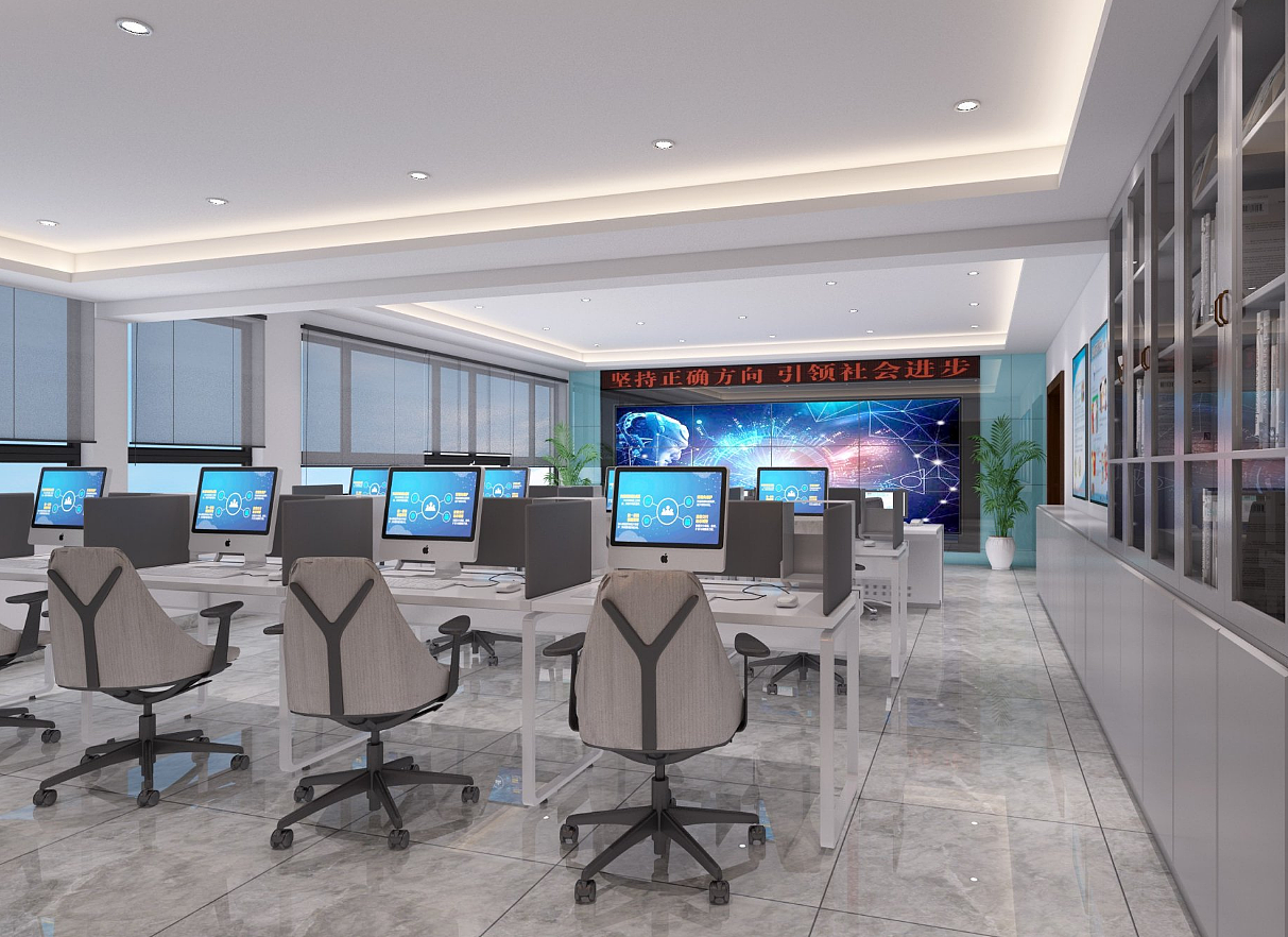 北京房山燃气客服大厅|空间|家装设计|张美丽效果图 - 原创作品