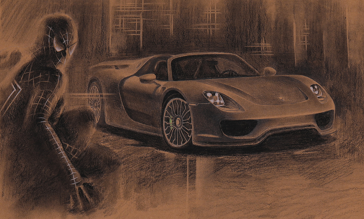 古典的味道，牛皮纸的素描（图ZMTc1NDM2MDky） - 商业插画 - 站酷设计师只会画车的男孩原创素材 - 站酷ZCOOL