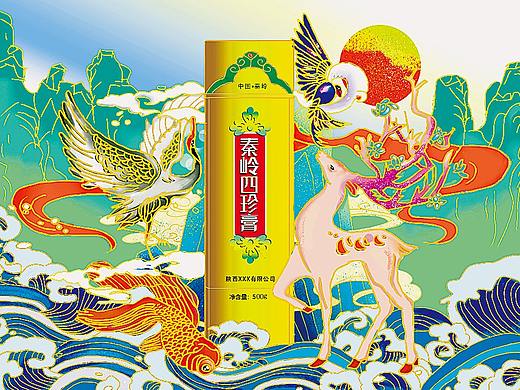 《秦岭四珍膏》产品插画