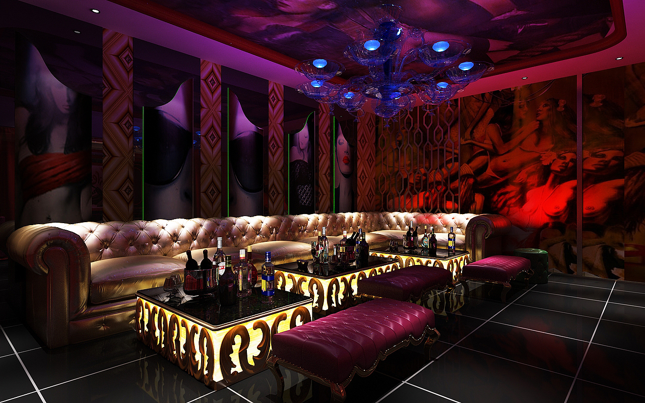 缅甸夜场KTV舞台设计 效果图设计