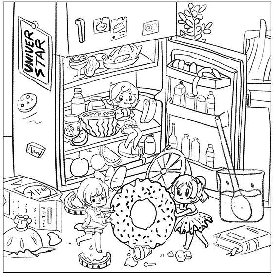 线稿构图 草图（图ZMjk0ODExOTE2） - 商业插画 - 站酷设计师橙子碎碎念原创素材 - 站酷ZCOOL