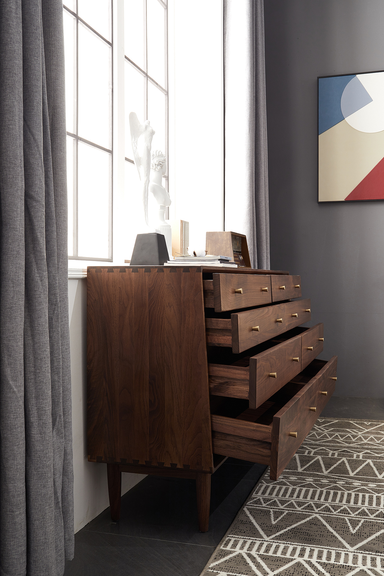 广纳·八斗柜 #黑胡桃木#