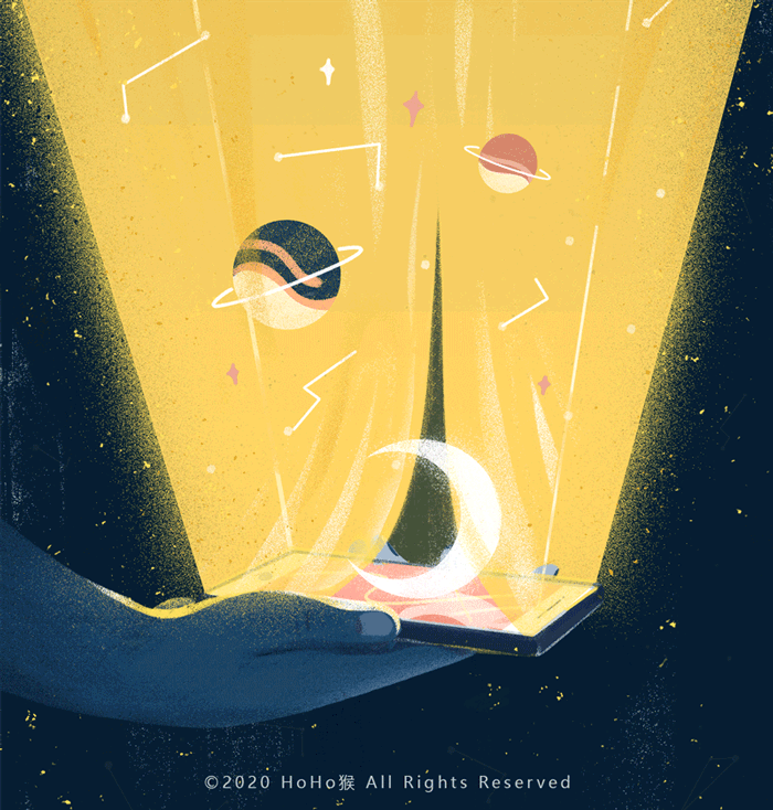 HoHo公开课示范电影插画~