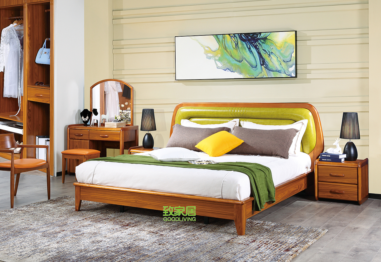 大连床品牌|大连实木床（图ZMTMzMDY3OTk2） - 生活用品 - 站酷设计师大连致家居原创素材 - 站酷ZCOOL