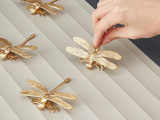 【屿铜拉手】纯铜蜻蜓装饰拉手
