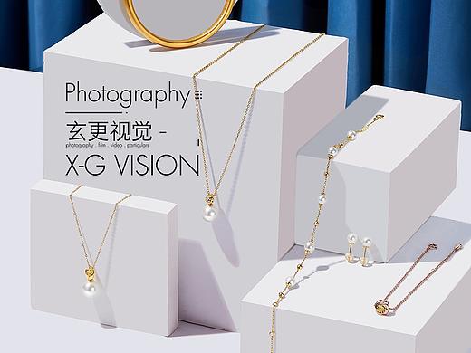 珠宝创意摄影 珍珠套装拍摄 灯箱片拍摄