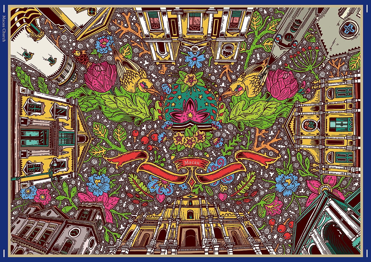 澳门教堂 Macau Church（图ZNzUwODYxNjg=） - 商业插画 - 站酷设计师车车向前冲原创素材 - 站酷ZCOOL