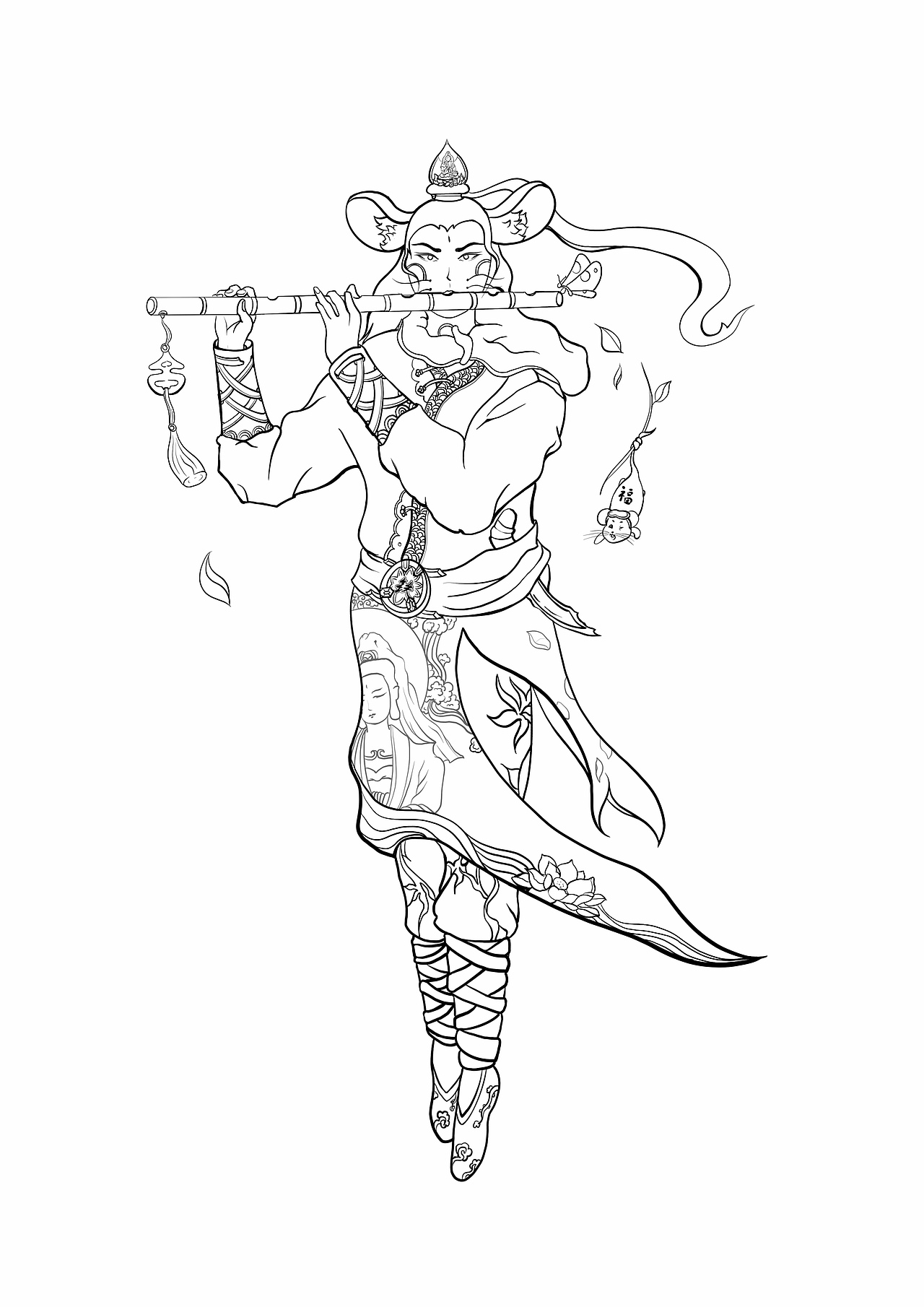 十二生肖原创线稿图