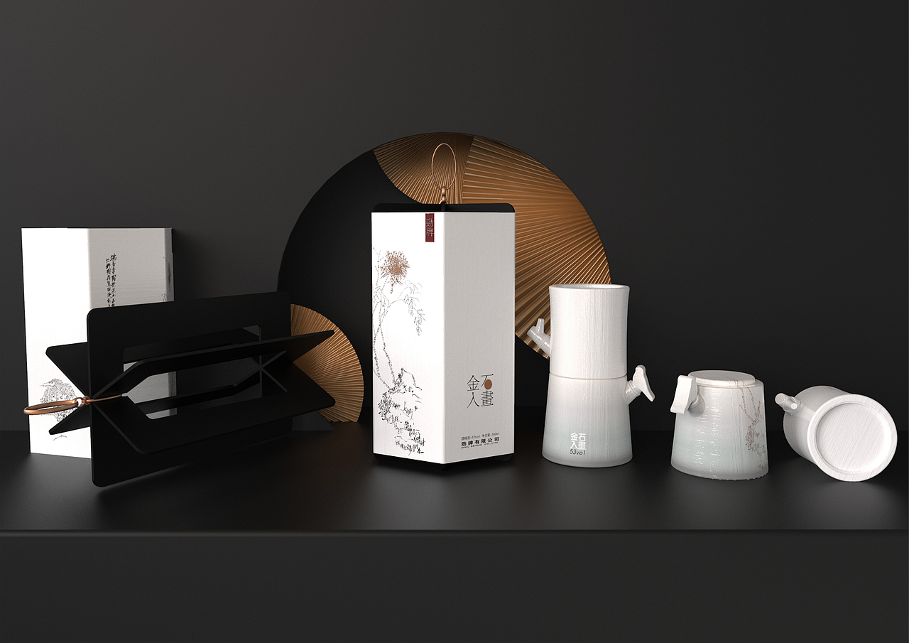 新国画 白酒包装设计（图ZMjM0MDQ4OTE2） - 包装 - 站酷设计师柏星龙设计原创素材 - 站酷ZCOOL
