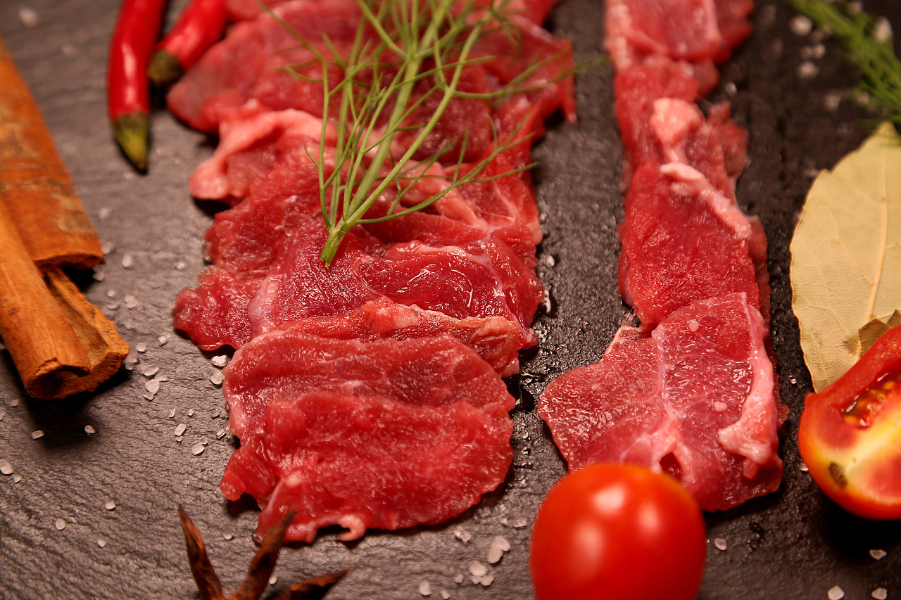 牛肉片摄影