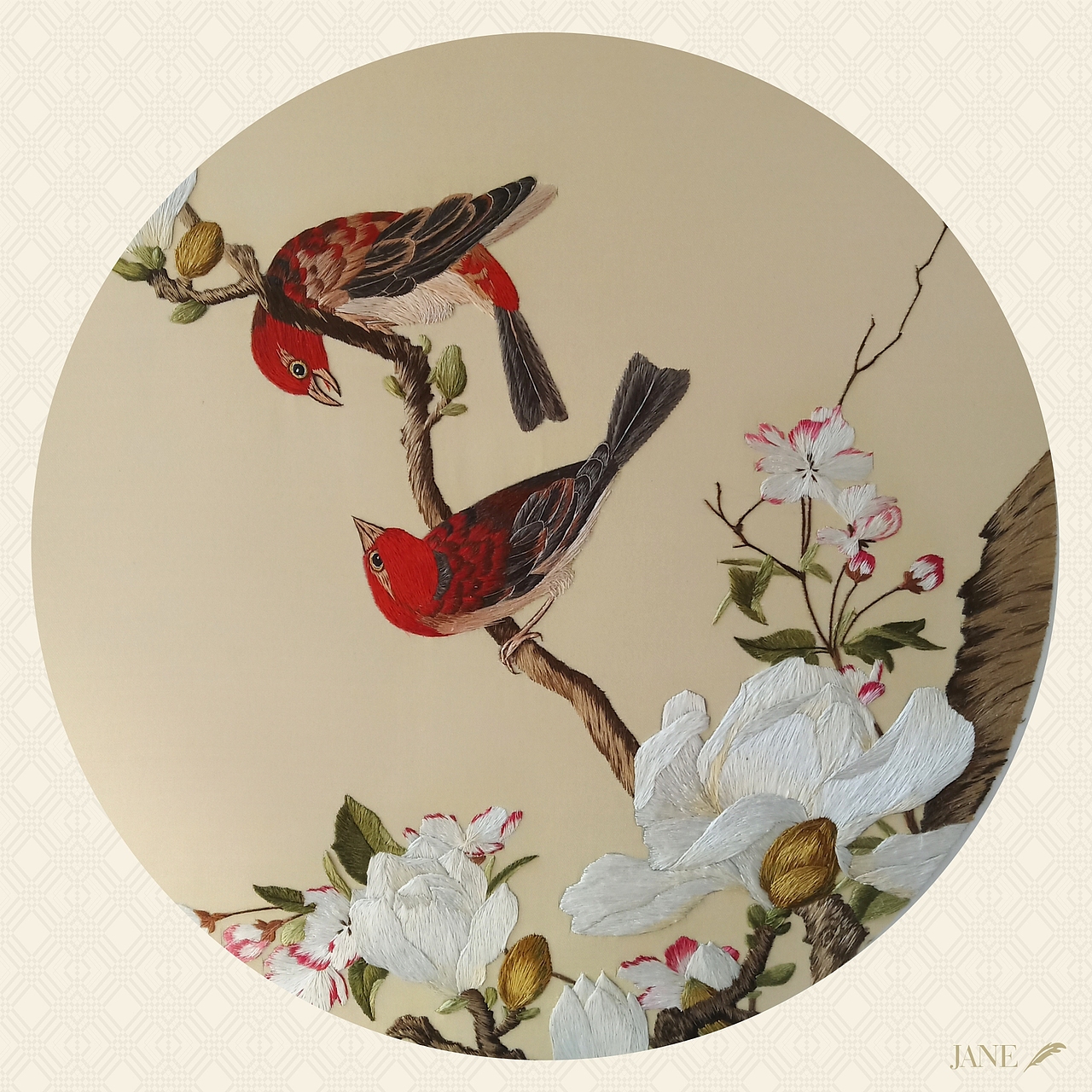 花鸟精工（图ZMTM4Nzk3NDMy） - 工艺品设计 - 站酷设计师佳音苏绣原创素材 - 站酷ZCOOL