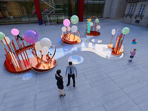 户外广场亮化道具设计