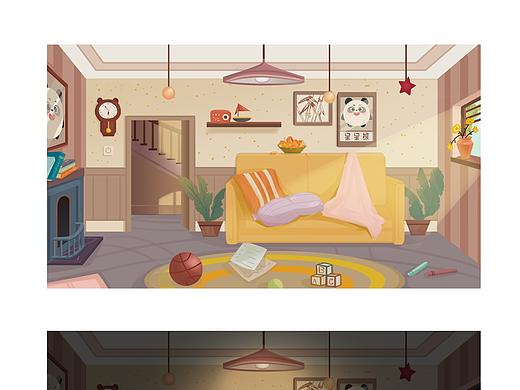 客厅一角(个人主页-ZNDg4NTEzMzI=) - 儿童插画 - 站酷设计师阿兜啊原创素材 - 站酷ZCOOL