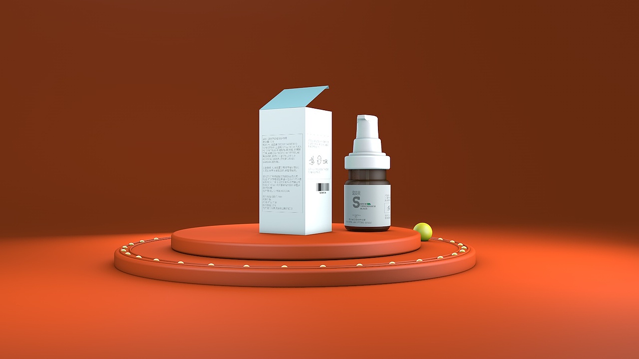 化妆品包装设计c4d效果图制作小臣