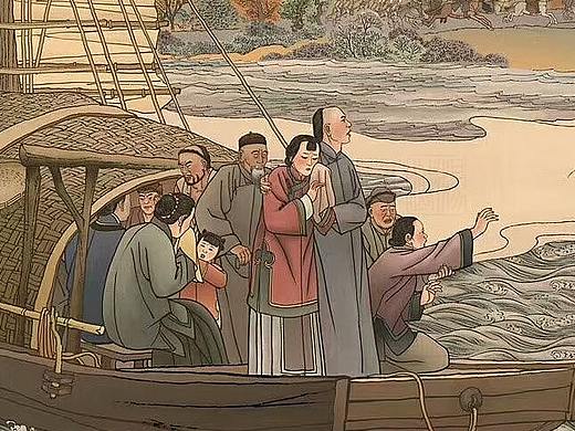 黄遵宪纪念馆博物馆背景画层板画~景箱画~国画~展馆