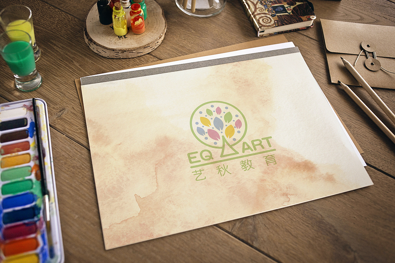 儿童美术培训机构logo设计（图ZMTA0NDg1MTMy） - Logo - 站酷设计师鱼一设计原创素材 - 站酷ZCOOL