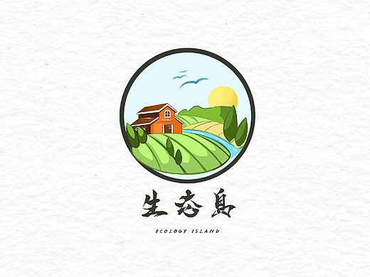 | 原创 |  生态岛 | logo设计 | 卡通 | 字体设计 |