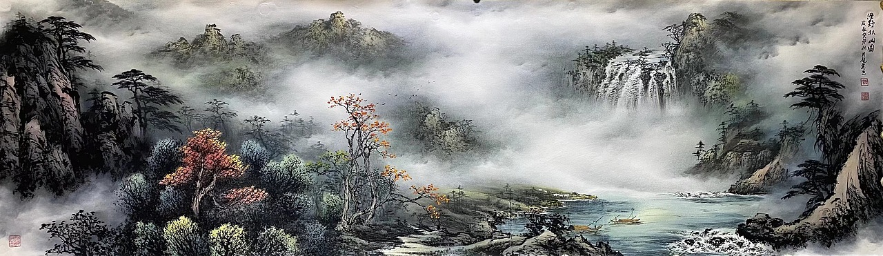 精品力作【🈶】 作品：澄野秋山图 规格：240/7（图ZMzcwNjA1ODg0） - 绘画 - 站酷设计师群博艺术学院原创素材 - 站酷ZCOOL