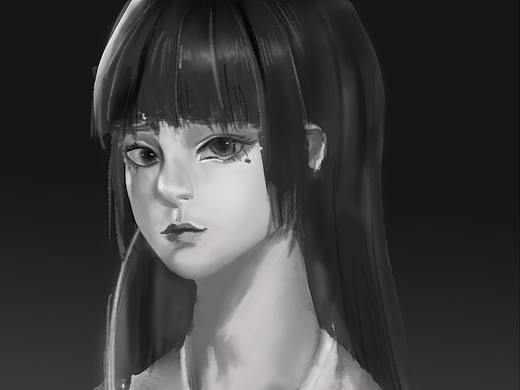 临摹黑白稿练习