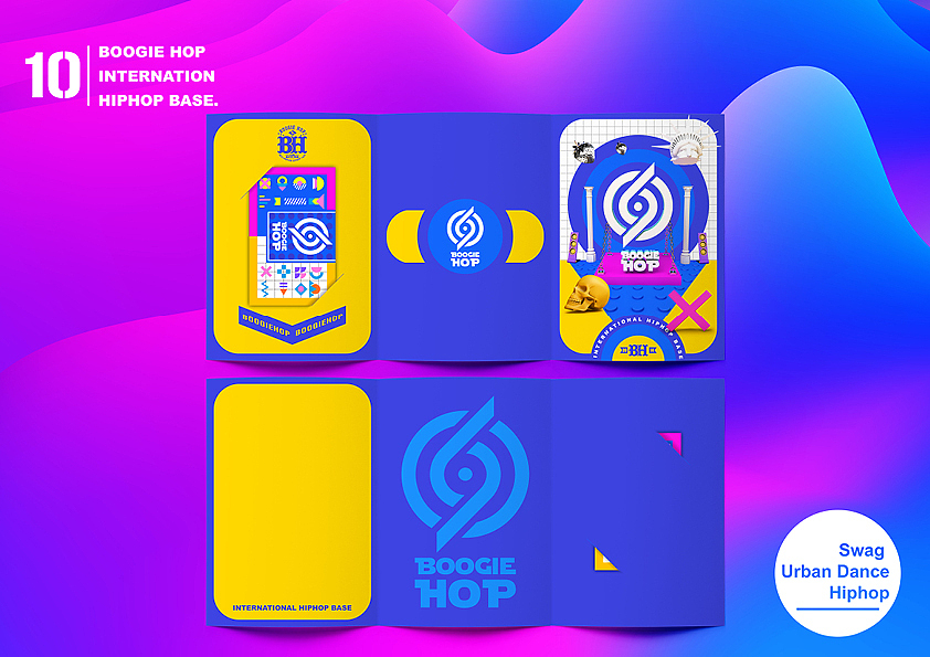 BOOGIE HOP舞团 视觉设定（图ZOTkxODQxMDA=） - Logo - 站酷设计师万鱼鱼原创素材 - 站酷ZCOOL