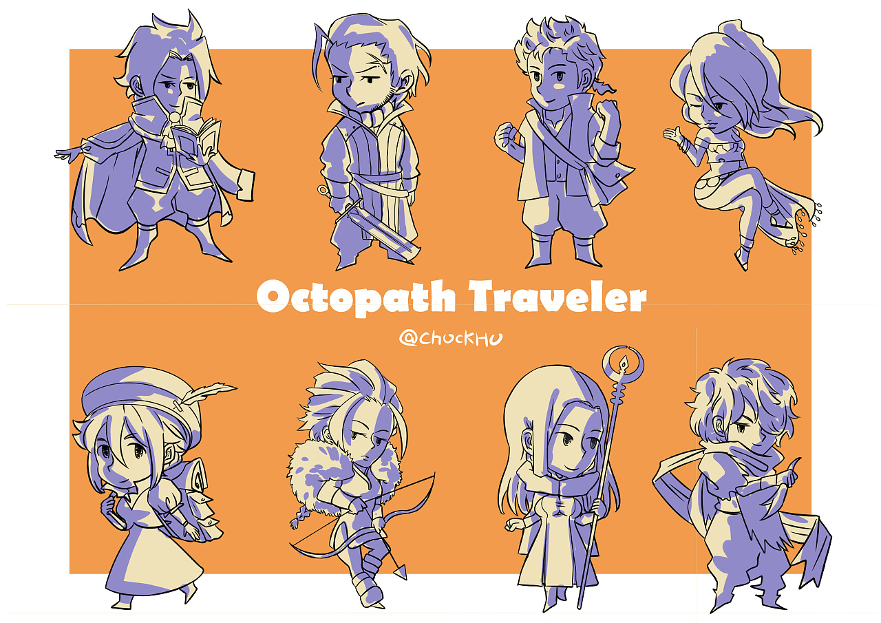 (octopath traveler)-八方旅人 fanart|插画|创作习作|chockho_原创