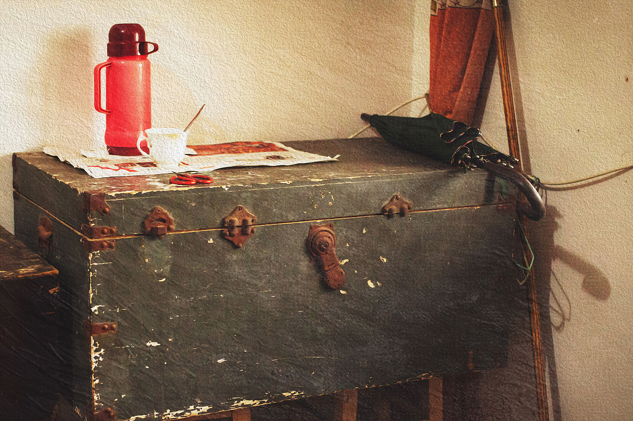 奶奶与她的小花猫