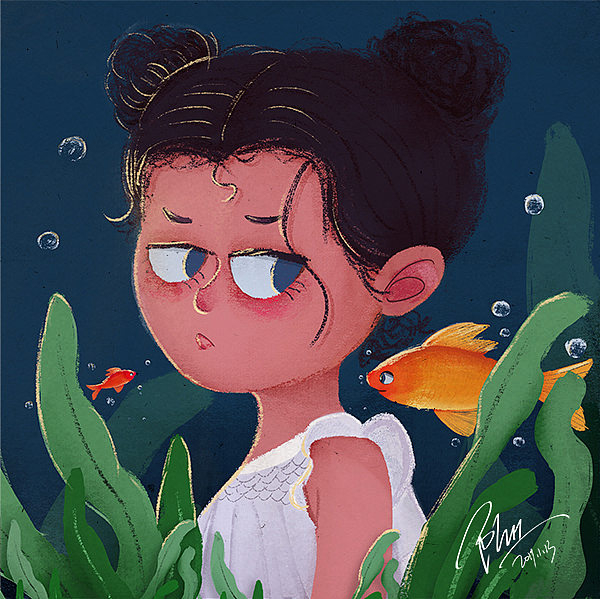 第二张《鱼》
<br>当时就想画下鱼<br>忘记从哪里看到的了