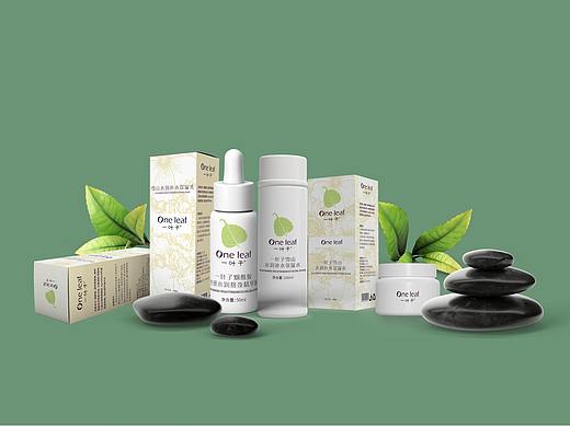一叶子烟酰胺精华系列包装设计