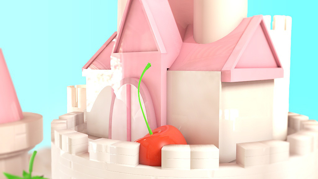 《蛋糕城堡》 3D场景动画 女生很喜欢的风格