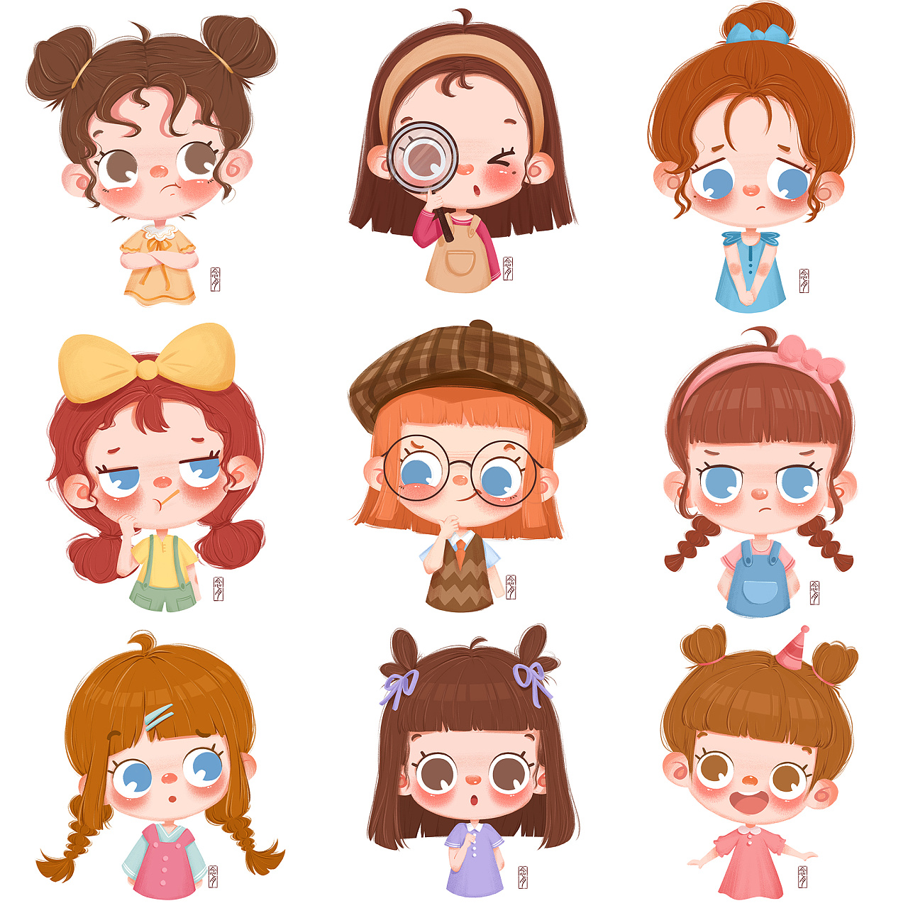 女孩头像小表情练习