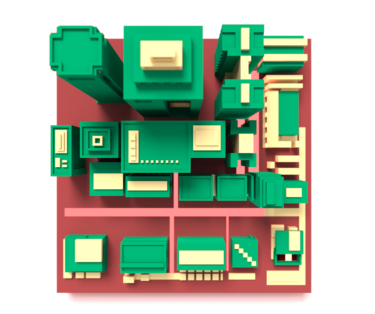 MagicaVoxel···有毒別碰··（圖ZNzA0OTYwNjg=） - 場景 - 站酷設(shè)計師小罐魚頭原創(chuàng)素材 - 站酷ZCOOL