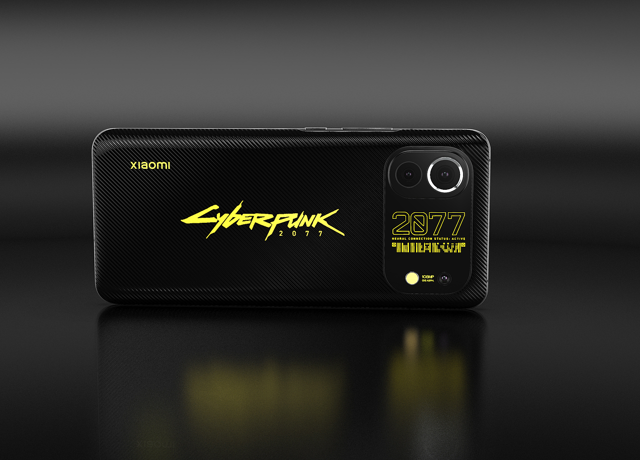 小米11 赛博朋克2077 限量款 产品渲染效果图