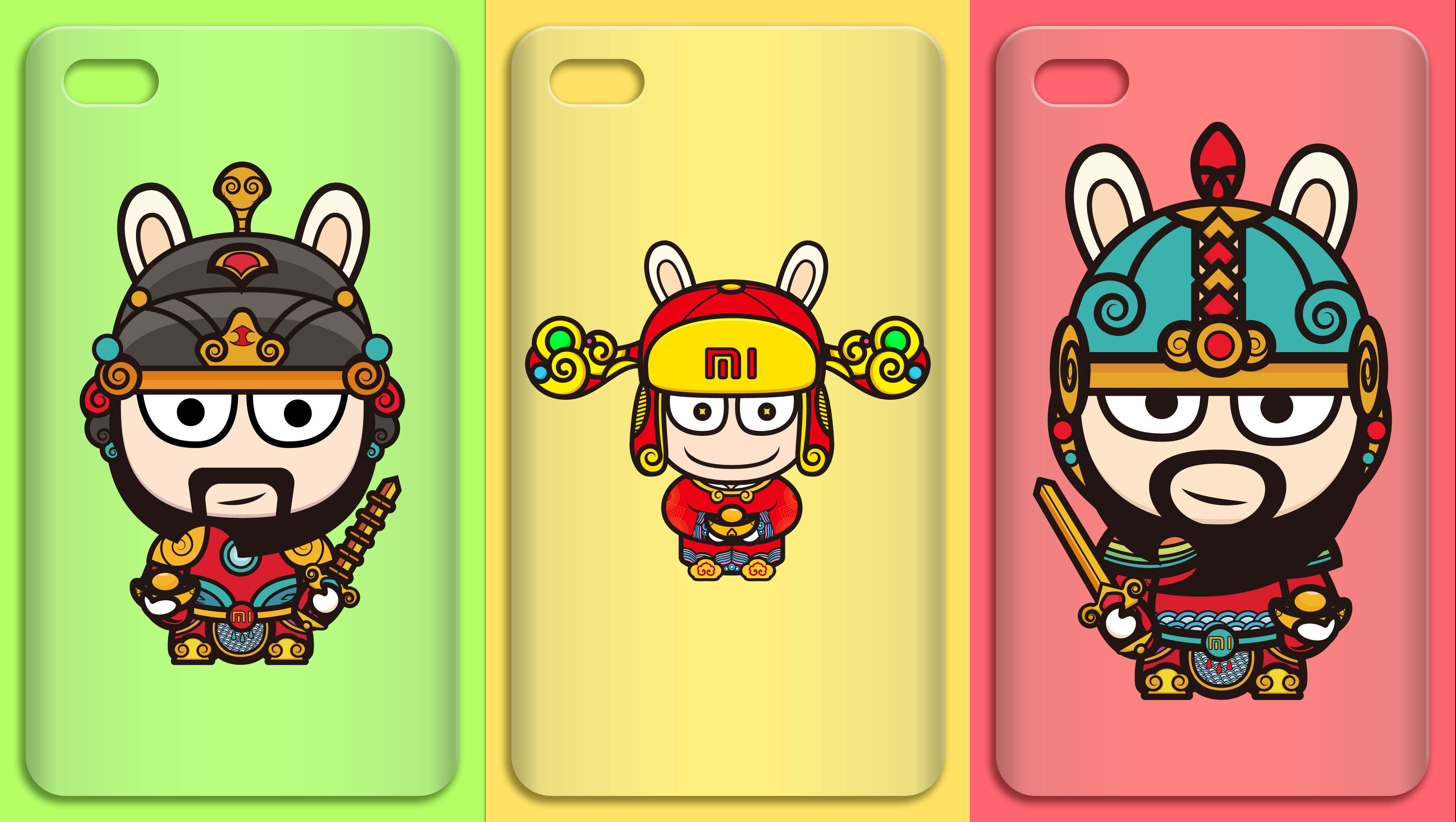 新年米兔插画形象设计