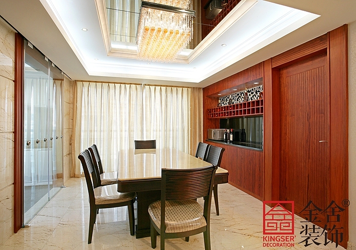 石家庄碧桂园桃园里320平米中式风格装修效果图!