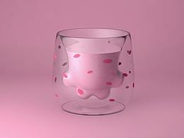 建模渲染 貓爪杯