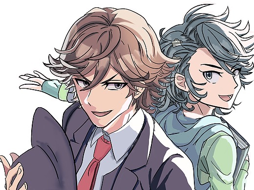 动漫板绘-假面骑士w菲利普与左翔太郎