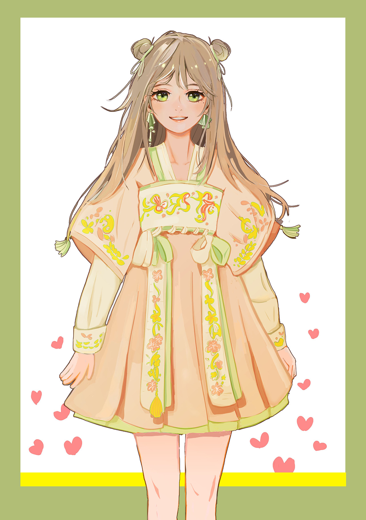 插画-古风少女人设