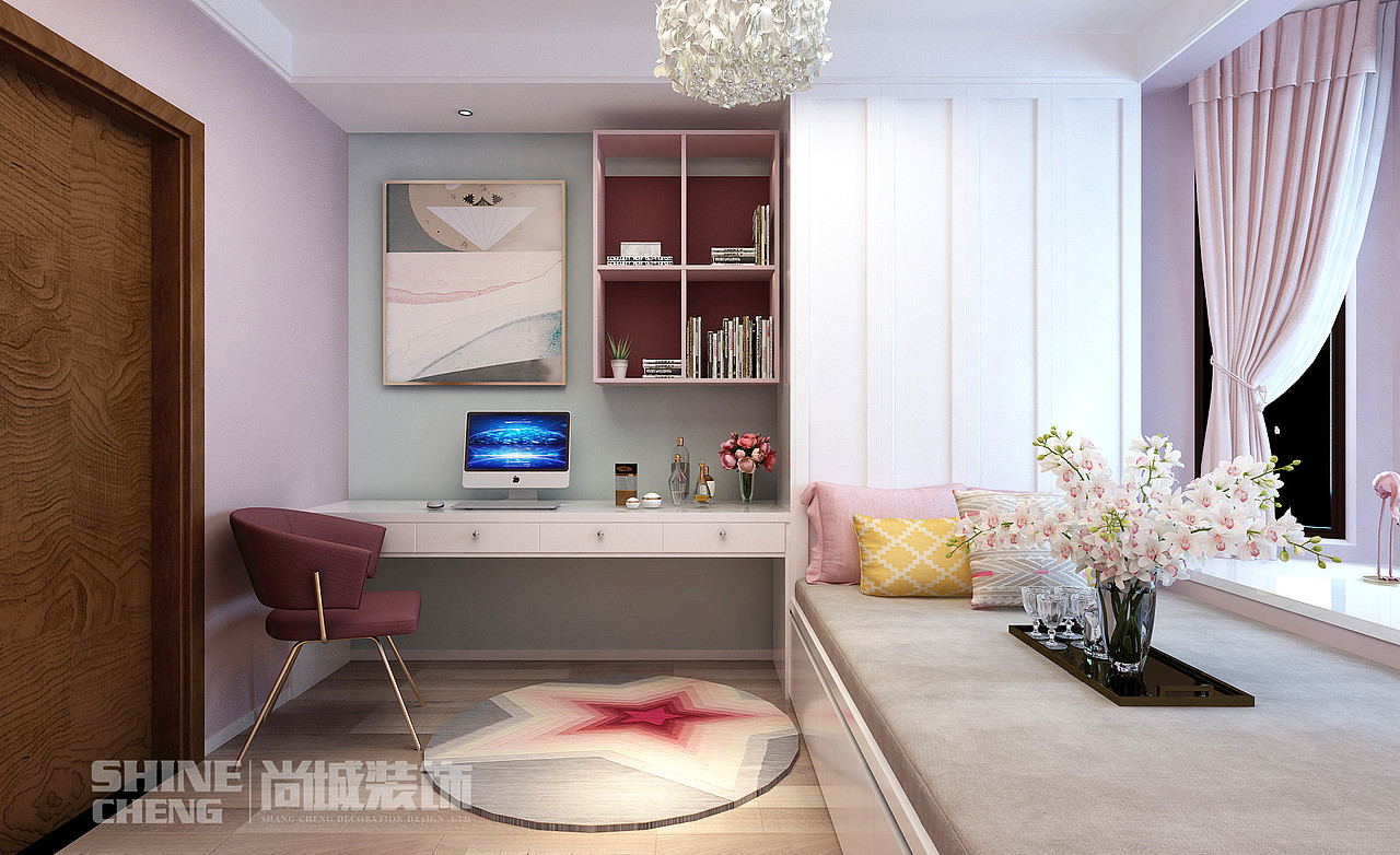 泰安西湖荣郡小区168m²新中式风格装修设计效果图