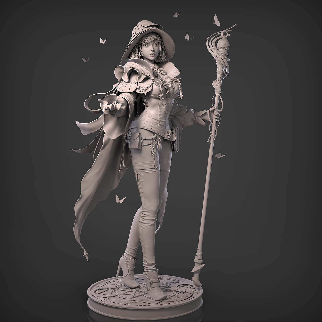 魔法少女-白模（图ZMTQyNzYyNjUy） - 人物/生物 - 站酷设计师前进兔原创素材 - 站酷ZCOOL