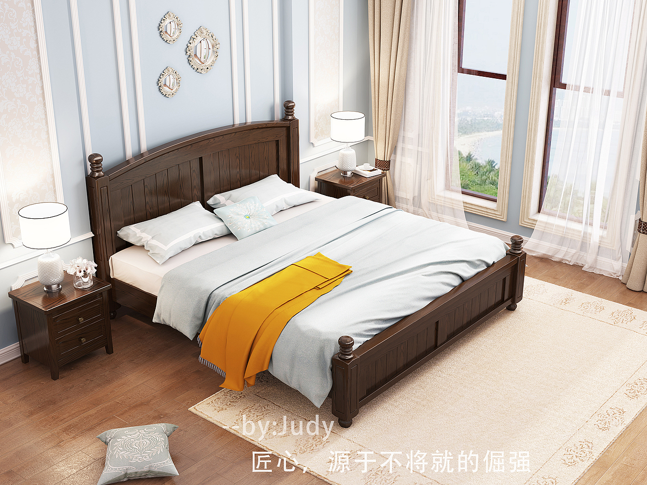 美式床系列（图ZMTIwNjQ2NTgw） - 生活用品 - 站酷设计师Judy__518原创素材 - 站酷ZCOOL