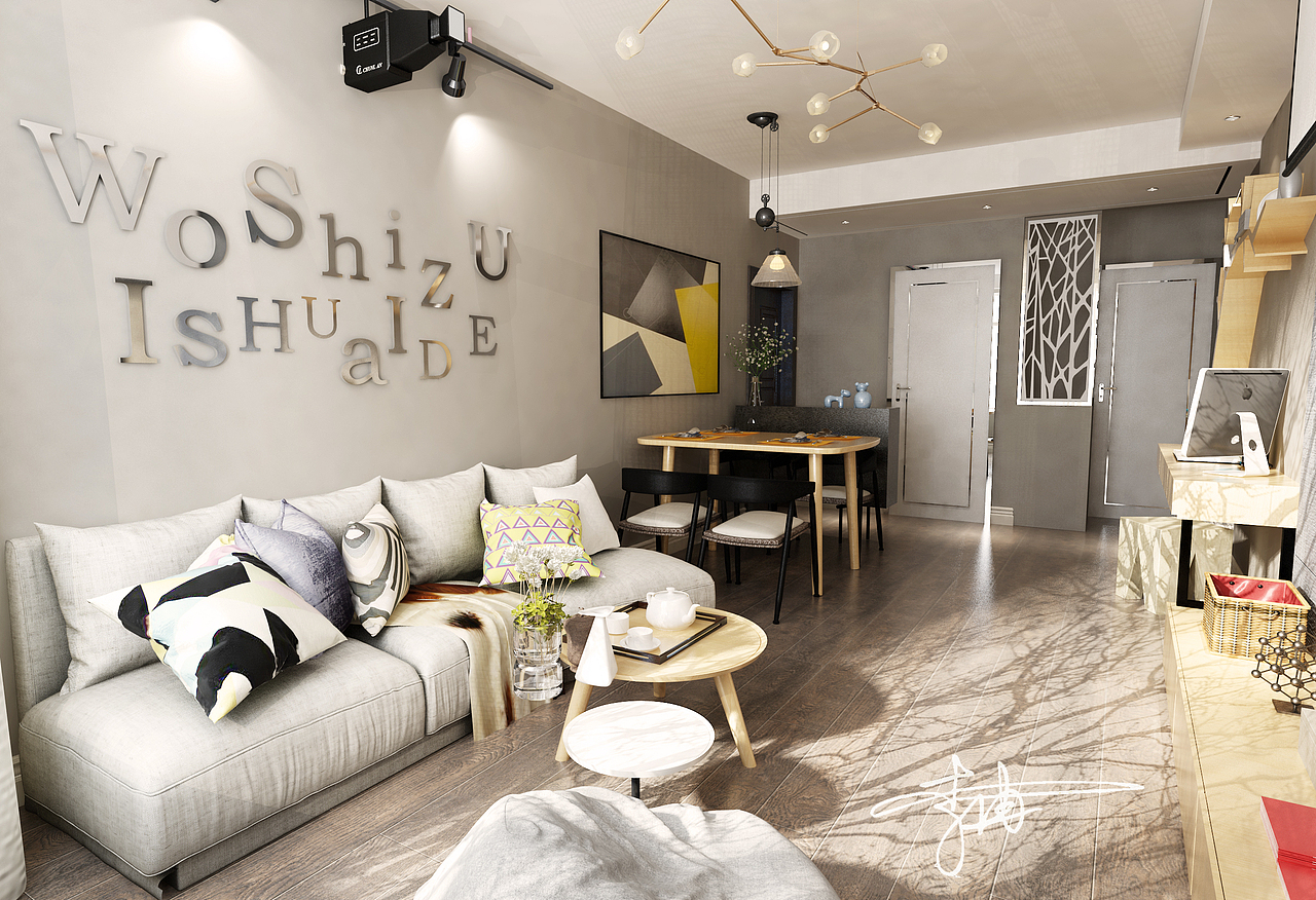 80平米小户型（图ZNTc2NDEzMTI=） - 家装设计 - 站酷设计师李KEYI原创素材 - 站酷ZCOOL