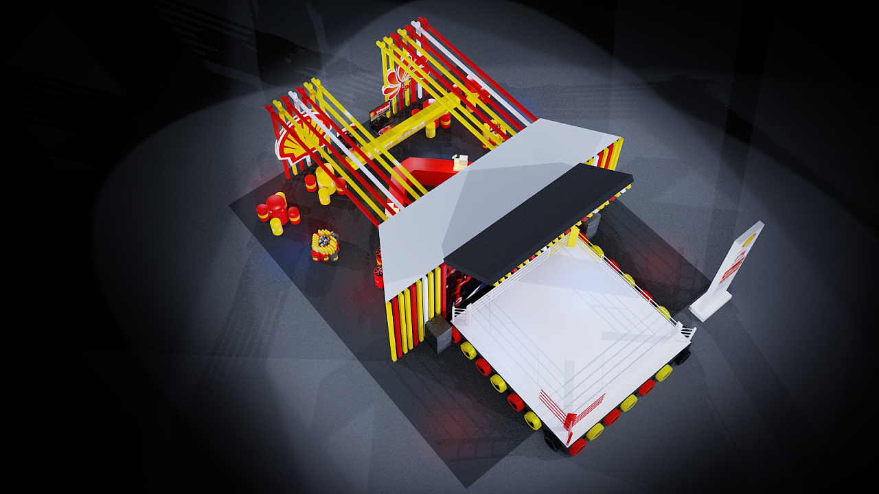 壳牌石油极速之夜线下活动搭建设计