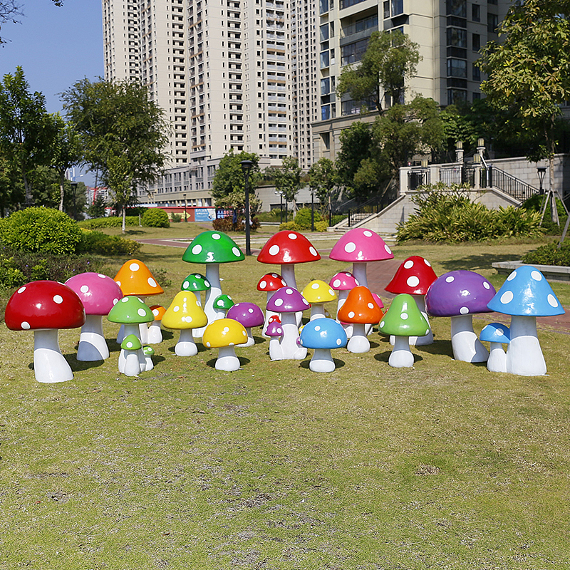 园林景观蘑菇摆件别墅花园庭院户外仿真蘑菇玻璃钢雕塑（图ZMjk2MTUxNTE2） - 环境/建筑摄影 - 站酷设计师世博光电景观灯原创素材 - 站酷ZCOOL