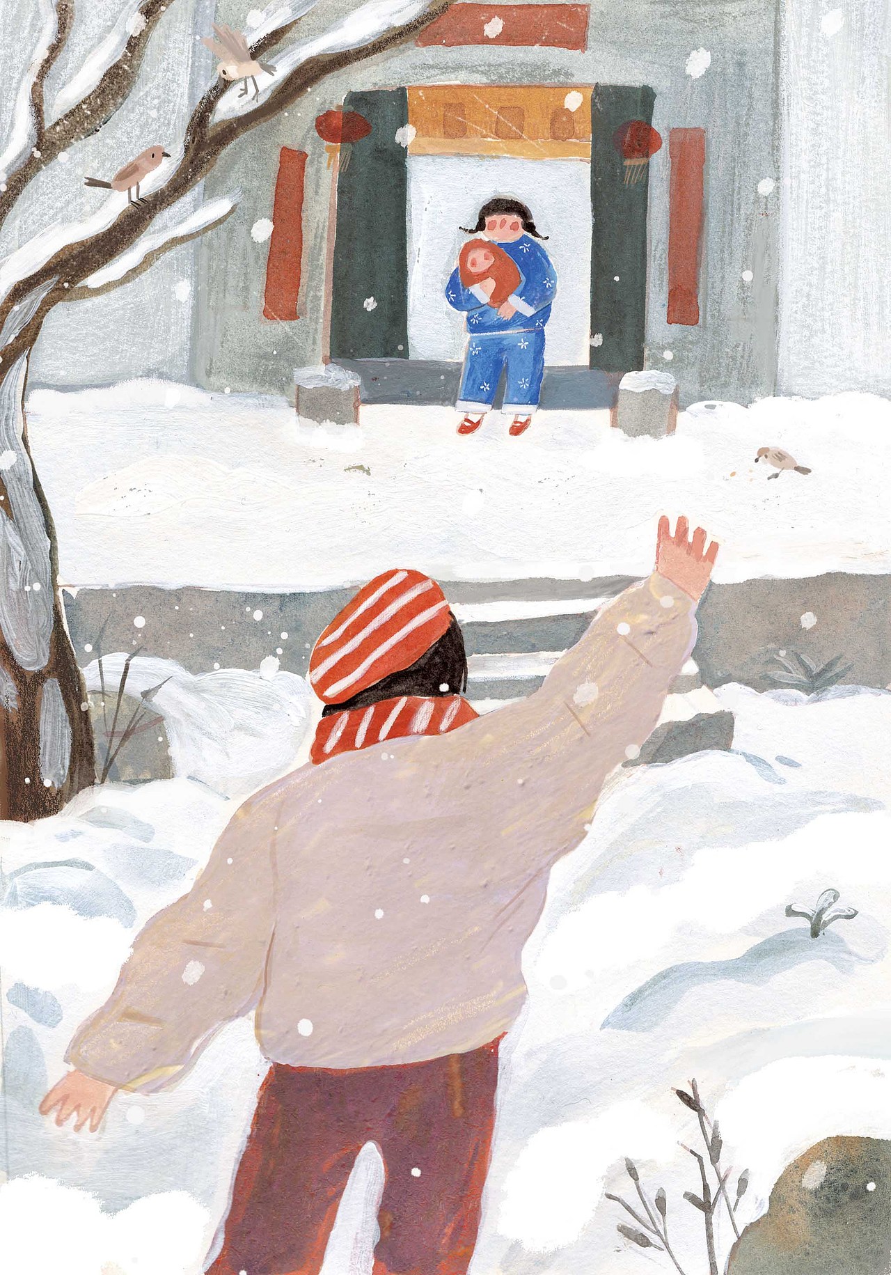 《鯉山圍》內(nèi)頁(yè)插圖（圖ZMTgwMjgxMzA4） - 兒童插畫(huà) - 站酷設(shè)計(jì)師個(gè)桂圓原創(chuàng)素材 - 站酷ZCOOL