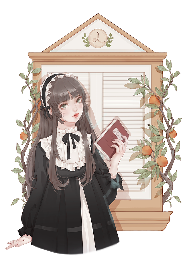花与少女（图ZMTI5MzA3NDI4） - 商业插画 - 站酷设计师菻七原创素材 - 站酷ZCOOL