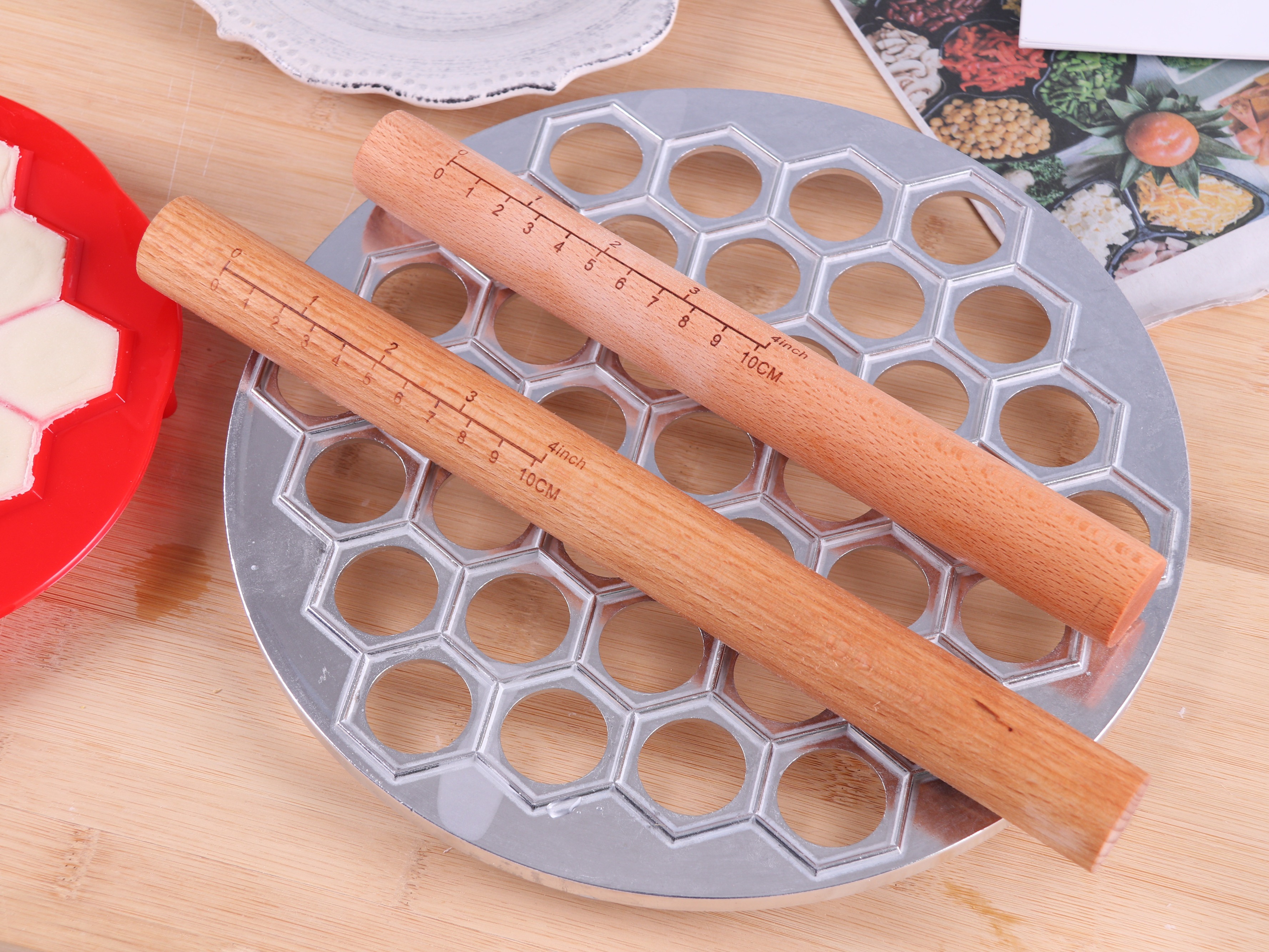 厨房实木擀面杖不粘木制压面棍烘焙工具 包饺子皮擀面棍擀面棒-阿里巴巴