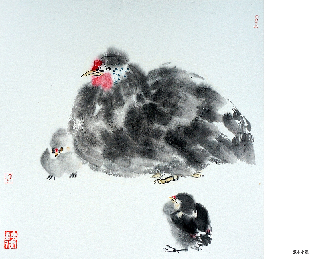 2019.1月.纸本水墨-花鸟